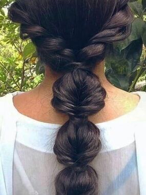 Classic Dark Brown Braided Ponytail - Women Hair Style